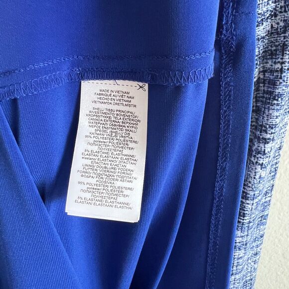 RALPH LAUREN Green Label Blue Surplice Neckline 3/4 Sleeve Midi Dress Womens 6 - Picture 6 of 6